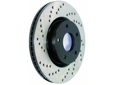 StopTech Sport Cross-Drilled Brake Rotor; Front Driver Side (10-15 Camaro LS, LT)