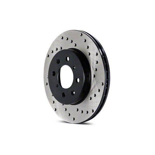 StopTech 2012+ Chevrolet Camaro SS Brembo 4 Piston J6G Sport Slotted & Drilled Left Rotor main image 1