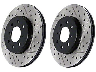 StopTech Sport Drilled and Slotted Rotor; Front Driver Side (10-15 Camaro LS, LT)