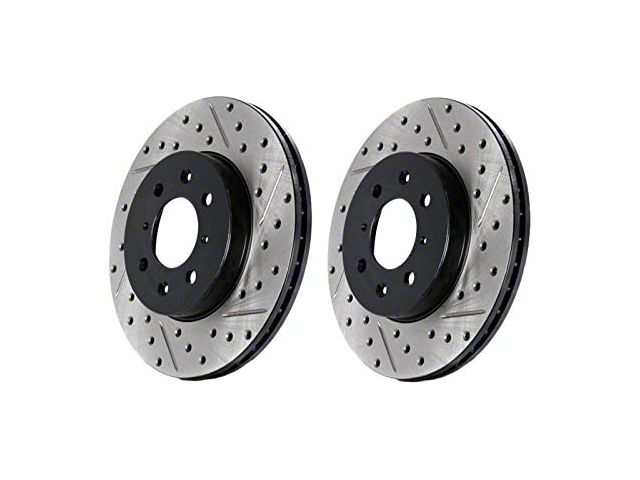 StopTech Sport Drilled and Slotted Rotor; Front Driver Side (10-15 Camaro LS, LT)