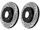 StopTech Sport Drilled and Slotted Rotor; Front Driver Side (10-15 Camaro LS, LT)