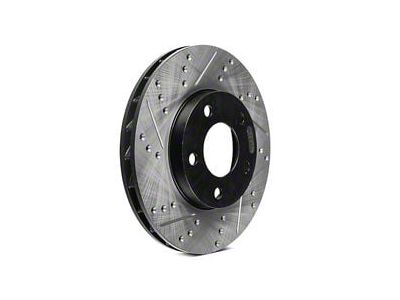 StopTech Sport Drilled and Slotted Rotor; Front Passenger Side (16-24 Camaro SS w/ 4-Piston Front Calipers; 21-24 Camaro LT1)