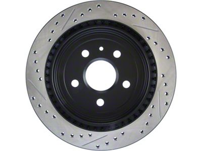 StopTech Sport Drilled and Slotted Rotor; Rear Driver Side (10-15 Camaro LS, LT)