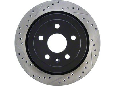 StopTech Sport Drilled and Slotted Rotor; Rear Passenger Side (10-15 Camaro LS, LT)