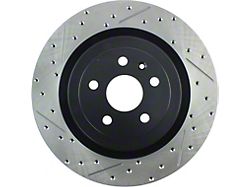 StopTech Sport Drilled and Slotted Rotor; Rear Passenger Side (10-15 Camaro SS; 12-24 Camaro ZL1)