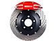 StopTech ST-41 Performance Drilled 2-Piece Rear Big Brake Kit; Red Calipers (10-15 Camaro LS, LT)