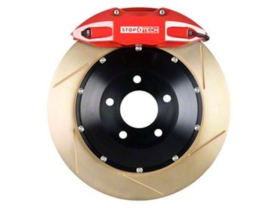 StopTech ST-41 Performance Slotted Coated 2-Piece Rear Big Brake Kit; Red Calipers (10-15 Camaro SS, ZL1)