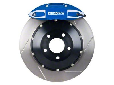 StopTech ST-41 Performance Slotted 2-Piece Rear Big Brake Kit; Blue Calipers (10-15 Camaro SS, ZL1)