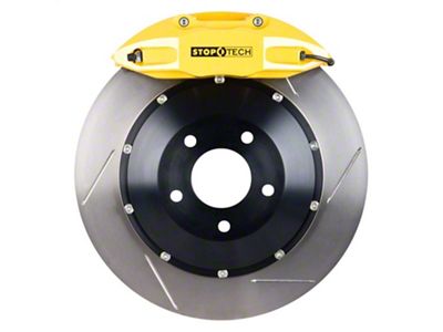 StopTech ST-41 Performance Slotted 2-Piece Rear Big Brake Kit; Yellow Calipers (10-15 Camaro SS, ZL1)