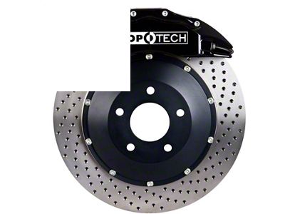 StopTech ST-60 Performance Drilled 2-Piece Front Big Brake Kit with 355x32mm Rotors; Black Calipers (10-15 Camaro SS, ZL1)