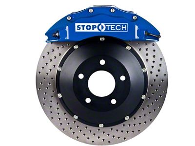 StopTech ST-60 Performance Drilled 2-Piece Front Big Brake Kit with 380x32mm Rotors; Blue Calipers (10-15 Camaro SS)
