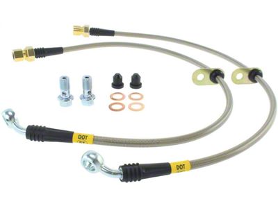 StopTech Stainless Steel Braided Brake Line Kit; Front (10-15 Camaro LS, LT)