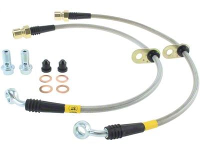 StopTech Stainless Steel Braided Brake Line Kit; Front (10-15 Camaro SS)