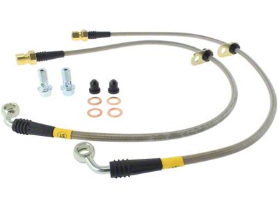 StopTech Stainless Steel Braided Brake Line Kit; Rear (10-15 Camaro LS, LT)