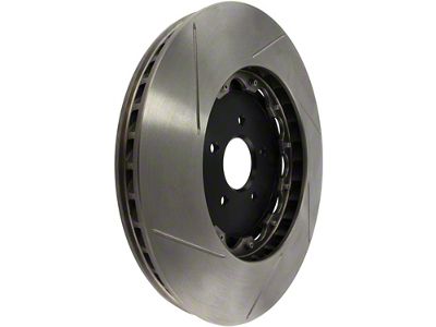 StopTech 2-Piece Zinc Coated AeroRotor and Hat Slotted Rotor; Front Driver Side (10-15 Camaro SS)