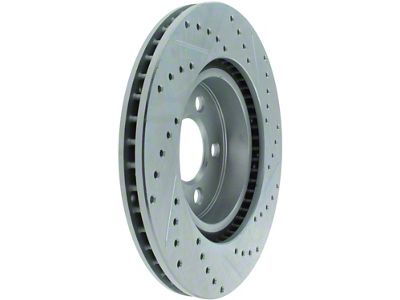 StopTech Sport Drilled and Slotted Rotor; Front Passenger Side (09-11 V6 Challenger w/ Solid Rear Disc Brakes; 12-23 V6 Challenger w/ Touring Brakes)
