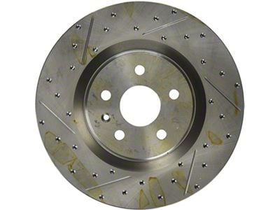 StopTech Sport Drilled and Slotted Rotor; Rear Driver Side (09-11 5.7L HEMI Challenger w/ Vented Rear Rotors; 12-16 3.6L & 5.7L HEMI Challenger w/ Performance Brakes)