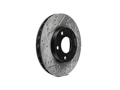 StopTech Sport Drilled and Slotted Rotor; Front Driver Side (09-11 Challenger R/T w/ Vented Rear Rotors; 12-16 Challenger w/ Performance Brakes; 17-23 Challenger w/ Dual Piston Front Calipers)