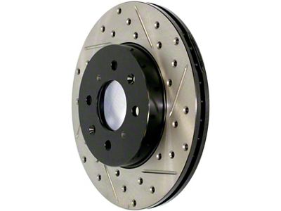 StopTech Sport Drilled and Slotted Rotor; Rear Passenger Side (09-11 5.7L HEMI Challenger w/ Vented Rear Rotors; 12-16 3.6L & 5.7L HEMI Challenger w/ Performance Brakes)