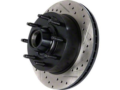 StopTech Sportstop Cryo Drilled and Slotted Rotor; Front Passenger Side (09-11 V6 Challenger w/ Solid Rear Disc Brakes; 12-23 V6 Challenger w/ Touring Brakes)
