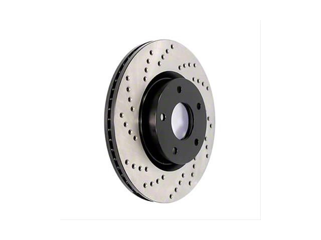 StopTech Sportstop Cryo Sport Drilled Rotor; Front Driver Side (09-11 Challenger R/T w/ Vented Rear Rotors; 12-16 Challenger w/ Performance Brakes; 17-23 Challenger w/ Dual Piston Front Calipers)