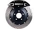 StopTech ST-40 Performance Drilled 2-Piece Front Big Brake Kit; Black Calipers (2009 Challenger R/T)