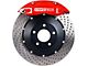 StopTech ST-40 Performance Drilled 2-Piece Front Big Brake Kit; Red Calipers (2009 Challenger R/T)