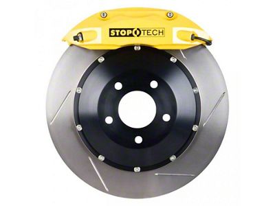 StopTech ST-40 Performance Slotted 2-Piece Rear Big Brake Kit; Yellow Calipers (08-15 6.1L HEMI, 6.4L HEMI Challenger)