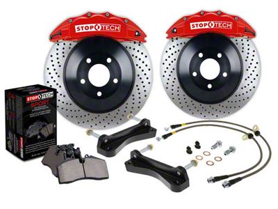 StopTech ST-40 Touring Slotted 1-Piece Rear Big Brake Kit; Yellow Calipers (08-15 6.1L HEMI, 6.4L HEMI Challenger)