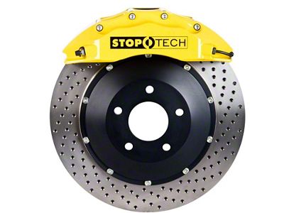 StopTech ST-60 Performance Drilled 2-Piece Front Big Brake Kit; Yellow Calipers (08-15 6.1L HEMI, 6.4L HEMI Challenger)