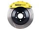 StopTech ST-60 Touring Slotted 1-Piece Front Big Brake Kit; Yellow Calipers (12-15 Challenger w/ 6-Piston Front Calipers)