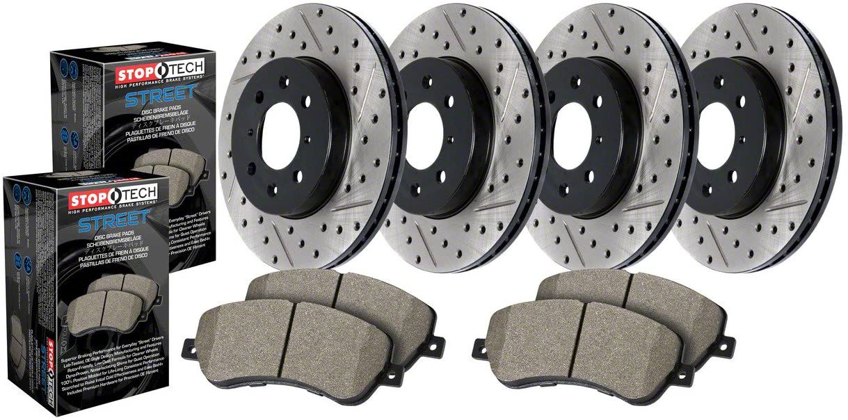 StopTech Challenger Street Axle Drilled and Slotted Brake Rotor and Pad