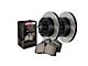 StopTech Truck Axle Slotted Brake Rotor and Pad Kit; Front and Rear (09-11 V6 Challenger w/ Solid Rear Rotors; 11-16 V6 Challenger w/ Touring Brakes; 17-23 V6 Challenger w/ Single Piston Front Calipers)