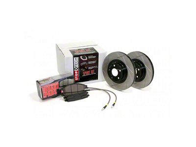StopTech Sport Axle Slotted Brake Rotor and Pad Kit; Front and Rear (14-16 V6 AWD Charger)
