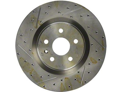 StopTech Sport Drilled and Slotted Rotor; Rear Driver Side (06-13 5.7L HEMI & V6 Charger w/ Vented Rear Rotors)