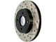StopTech Sport Drilled and Slotted Rotor; Front Driver Side (06-14 Charger SRT8; 15-16 6.4L HEMI Charger w/ 4-Piston Front Calipers)