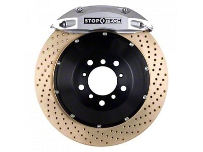 StopTech ST-40 Performance Drilled Coated 2-Piece Rear Big Brake Kit; Silver Calipers (06-15 6.1L HEMI, 6.4L HEMI Charger)