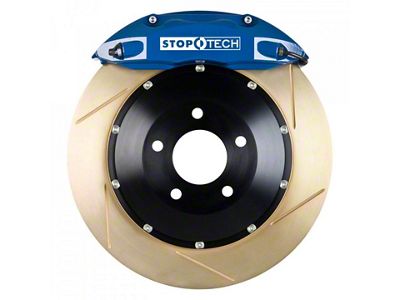 StopTech ST-40 Performance Slotted Coated 2-Piece Rear Big Brake Kit; Blue Calipers (06-15 6.1L HEMI, 6.4L HEMI Charger)
