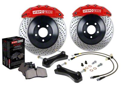 StopTech ST-40 Touring Slotted 1-Piece Rear Big Brake Kit; Yellow Calipers (06-10 Charger SRT8)