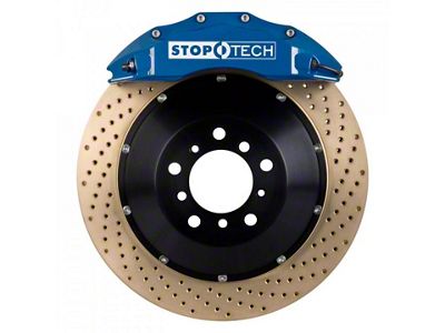 StopTech ST-60 Performance Drilled Coated 2-Piece Front Big Brake Kit; Blue Calipers (06-15 6.1L HEMI, 6.4L HEMI Charger)
