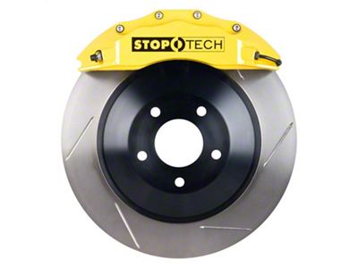 StopTech ST-60 Touring Slotted 1-Piece Front Big Brake Kit; Yellow Calipers (06-14 Charger SRT8)