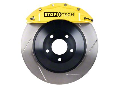 StopTech ST-60 Touring Slotted 1-Piece Front Big Brake Kit; Yellow Calipers (12-15 Charger w/ 6-Piston Front Calipers)