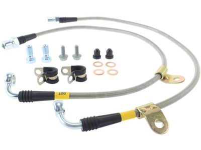 StopTech Stainless Steel Braided Brake Line Kit; Front (06-11 V6 RWD Charger Charger w/ Solid Rear Rotors)