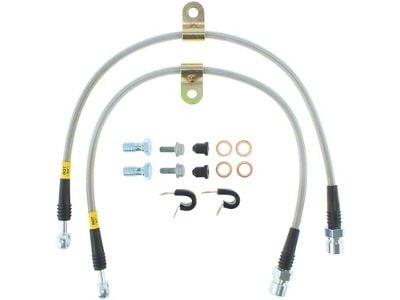 StopTech Stainless Steel Braided Brake Line Kit; Front (06-14 Charger w/ Vented Rear Rotors; 15-16 3.6L, 5.7L HEMI Charger)