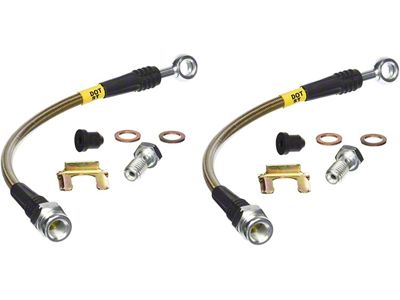 StopTech Stainless Steel Braided Brake Line Kit; Rear (15-16 AWD Charger)