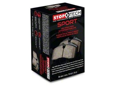 StopTech Sport Ultra-Premium Composite Brake Pads; Front Pair (09-13 Corvette C6 ZR1; 12-13 Corvette C6 Z06 w/ Carbon Ceramic Brakes; 15-19 Corvette C7 Grand Sport & Z06 w/ Z07 Brake Package)