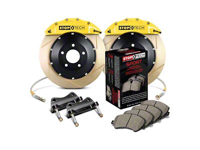 StopTech ST-60 Performance Slotted Coated 2-Piece Front Big Brake Kit with 380x32mm Rotors; Yellow Calipers (97-04 Corvette C5)