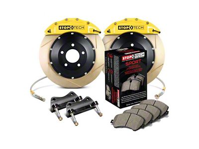 StopTech ST-60 Performance Slotted Coated 2-Piece Front Big Brake Kit with 380x32mm Rotors; Yellow Calipers (06-13 Corvette C6)