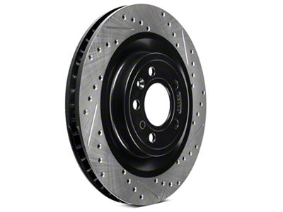 StopTech Sport Cross-Drilled and Slotted Rotors; Front Pair (11-14 Mustang GT w/o Performance Pack)
