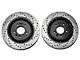 StopTech Sport Cross-Drilled and Slotted Rotors; Front Pair (11-14 Mustang GT w/o Performance Pack)